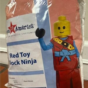 Red Toy Lego Block Ninja Costume